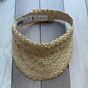Beach riot straw visor natural